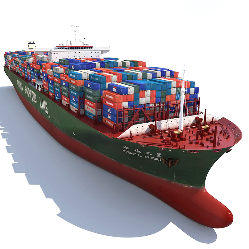 3ds max container ship